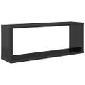 vidaXL Nástenné police 6 ks, lesklé sivé 60x15x23 cm, kompozitné drevo