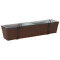 vidaXL Zábradlie 2 ks Hnedá 80 x 17 x 17 cm Kov