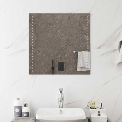 vidaXL Zrkadlo do kúpeľne s LED Priehľadná 60 x 60 cm tvrdené sklo