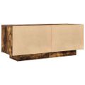 vidaXL TV skrinka dymový dub 100x35x40 cm spracované drevo