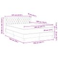 vidaXL Posteľ s pružinovým rámom Tmavozelená 190 x 140 cm Zamat