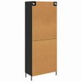 vidaXL Highboard 2 ks Čierny dub 69,5 x 34 x 180 cm Kompozitné drevo