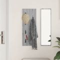vidaXL Vešiak na stenu Nástenná montáž Sivý Sonoma 30 x 1,5 x 80 cm