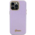 Guess puzdro pre iPhone 15 Pro Max 6,7" GUHCP15XPGMCSL fialové tvrdé puzdro Glitter Glossy Script