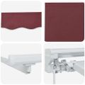 vidaXL Rám markízy Vínovo červená 300 x 200 cm Polyester s PU povrchom