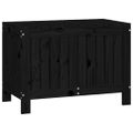 vidaXL Záhradný úložný box čierny 76x42,5x54 cm masívna borovica