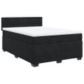 vidaXL Posteľný rám boxspring s matracom čierny 140x200 cm zamat
