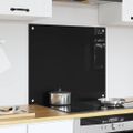 vidaXL Kuchynský obklad Čierna 70 x 60 cm tvrdené sklo