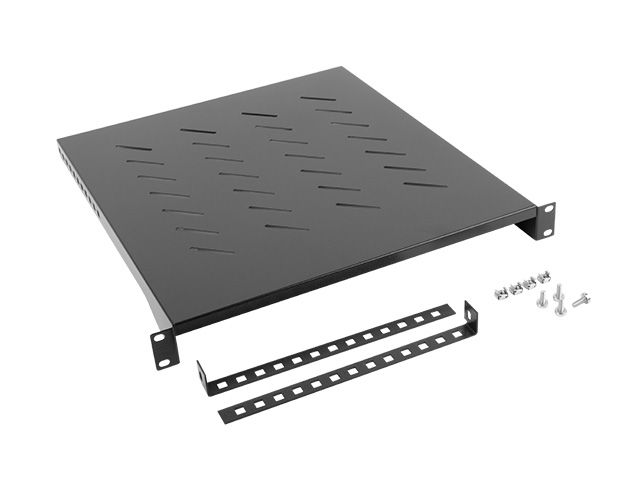 LANBERG 19'' PEVNÁ POLICA 1U/483X500MM MAX. NOSNOSŤ DO 25 KG ČIERNA