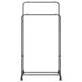 vidaXL Vešiak na oblečenie Čierna 80 x 53 x 156 cm