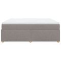 vidaXL Boxspring posteľ s matracom sivohnedý 200x200 cm látka