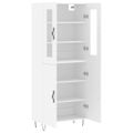 vidaXL Vysoká skrinka biela 69,5x34x180 cm spracované drevo