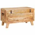 vidaXL Úložná krabica s úložiskom 70 x 35 x 40 cm mangový masív