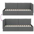 vidaXL Rohový rám postele s čelnou doskou Tmavo šedá 80 x 200 cm látka