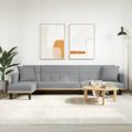 vidaXL Pohovka v tvare L bledosivá 275x140x70 cm látka