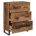 vidaXL Servírovacia skriňa Staré drevo 69,5 x 34 x 90 cm