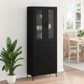 vidaXL Highboard 2 ks Čierny dub 69,5 x 34 x 180 cm Kompozitné drevo
