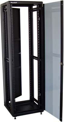 XtendLan 32U/800x800 stojanový, černý, skleněné dveře, plná záda Rozvadec, 19", stojanový, výška 32U, 800x800, sklenené dvere, kourové sklo, plná záda, perforovaný horní a spodní kryt, rozebírat