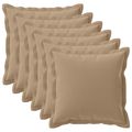 vidaXL Poťah na podložku 6 ks HOUTEN Sivohnedá 70 x 70 cm Polyester