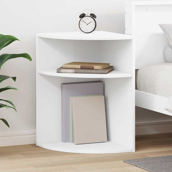 vidaXL Koncový stôl Biela 39,7 x 39,7 x 60 cm Kompozitné drevo