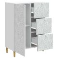 vidaXL Servírovacia skriňa Biela 66 x 34,5 x 90 cm Kompozitné drevo