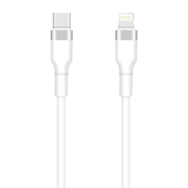 Setty USB-C - Lightning kábel 1m 3A KSC-L-130 biely