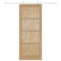 vidaXL Posuvné dvere Prírodná a biela 86 x 211 cm Borovicový masív
