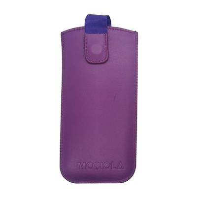 Vysúvacie puzdro pre MOBIOLA MB2400, MB3120, MB3120i, MB3200i, MB4120, MB4280 kožené, fialové