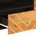 vidaXL TV skrinka hnedo-čierna 105x33,5x46 cm masívne mango