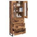 vidaXL Highboard 2 ks Staré drevo 69,5 x 34 x 180 cm Kompozitné drevo