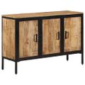 vidaXL Komoda 105x35x70 cm surový mangový masív