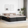 vidaXL Postel s úložným prostorem a matrací Čierna 200 x 200 cm