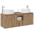 vidaXL Set kabinetov do kúpeľne 3 ks Dub artisan 49,5 x 44,5 x 65,5 cm
