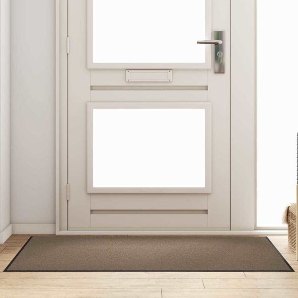 vidaXL Rohož Beige a čierna 90 x 150 cm 100% polyamid