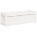 vidaXL Záhradný kvetináč biely 90x31x31 cm borovicový masív