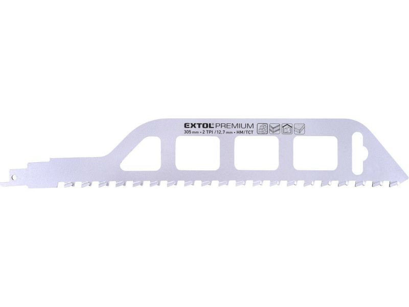 Plátek do pily ocasky s SK zuby, 305x50x1,5mm EXTOL-PREMIUM