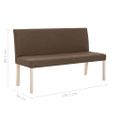 vidaXL Lavica 139,5 cm hnedá polyester