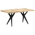 vidaXL Jedálenský stôl 160x80x76 cm surové mangovníkové drevo