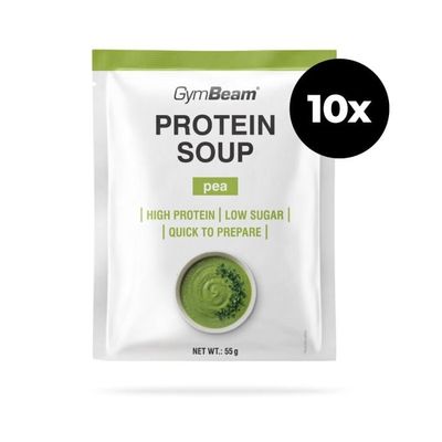 Proteínová hrachová polievka - GymBeam, 10 x 55 g