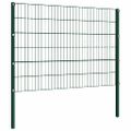 vidaXL Plotový panel so stĺpikmi, železný 349x120 cm, zelený