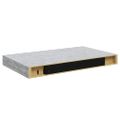 vidaXL Plávajúce nástenné police 4 ks betónovo-sivé 40x23,5x3,8 cm MDF