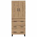 vidaXL Highboard 2 ks Remeselný dub 69,5 x 34 x 180 cm