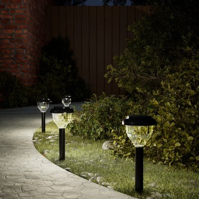 vidaXL Solárne osvetlenie chodníka zemné hroty 4 ks teplé biele a RGB