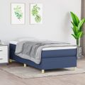 vidaXL Posteľný rám s boxspringom Modrá 80x200cm Látka