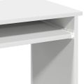 vidaXL Stôl s policami Biela 84x40x78 cm Konštrukcia dreva