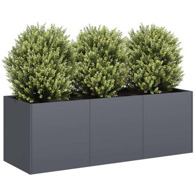 vidaXL Kvetináč antracitový 120x40x40 cm, oceľ valcovaná za studena