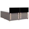 vidaXL Boxspring posteľ s matracom sivohnedý 200x200 cm látka