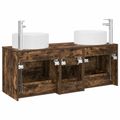 vidaXL Sada kúpeľňového nábytku 3 ks Dymový dub 49,5 x 44,5 x 65,5 cm