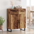 vidaXL Servírovacia skriňa Staré drevo 69,5 x 34 x 90 cm