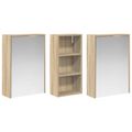 vidaXL Set kabinetov do kúpeľne 3 ks 116 x 16 x 62,5 cm
